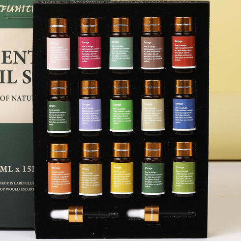 Essential Oils by FUHITIM,15 Pcs Essential Oil Set - for Diffuser, Massage, Fragrance Oil Scent for DIY Candle and Soap Making (15 * 5ML)...