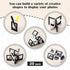 20 Packs Magnetic Photo Picture Frame Cute Mini Table Photo Frame Holder 3 Inches Plastic Colorful Photo Display Compatible with Fujifilm Instax f...