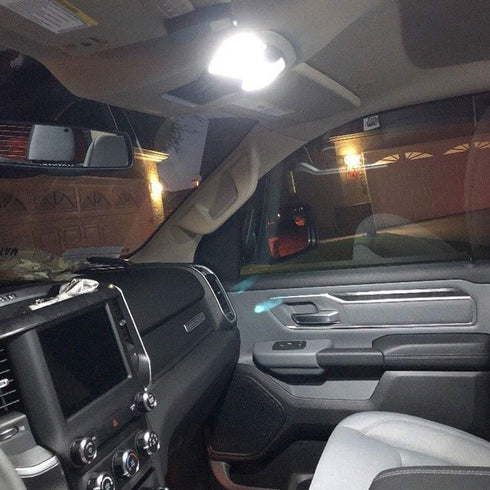 White LED Interior Kit Accessories for 2009-2019 2020 2021 2022 2023 2024 Dodge Ram 1500 2500 Map Dome Vanity Mirror License Plate Light Bulbs Big...