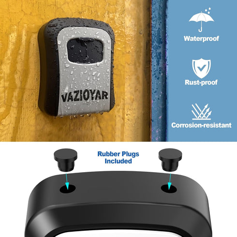 Key Lock Box With Retractable Key Tether,Fixed in the Lock Box to Prevent Carrying the Key With You After entering the Room,With Removable Shackle...