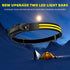 LED Headlamp Rechargeable 2PCS - 230° COB Super Bright Head Lights for Forehead, Hard hat Light for Adults, USB C Headband Flashlight for Work, Hi...