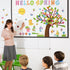 150 Pcs Spring Classroom Tree Bulletin Board Set Hello Spring Bulletin Board Decorations Flowers Green Leaves Woodland Cutouts Bulletin Board Stic...