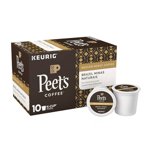 Peet’s Coffee Brazil Minas Naturais K-Cup Coffee Pods for Keurig Brewers, Medium Roast, 10 Pods...