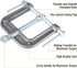 Olympia Tools 3-Way Edging Clamp, 38-192,Black...