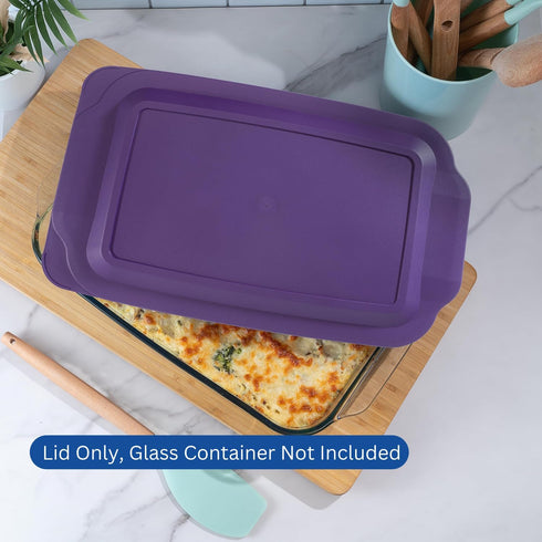 Replacement Lid Cover for Pyrex 3 QT Glass Baking Dish Caserole Container 233-PC (Purple)...