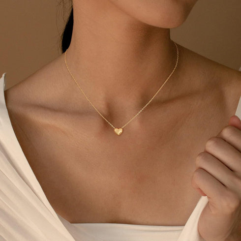 Heart Necklaces for Women, Dainty 14k Gold Necklace Silver Heart Necklace Simple Choker Necklaces for Women Trendy Jewelry Cute Gifts...