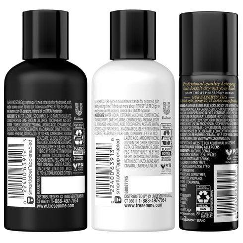 TRESemme Hair Care Travel Set – Rich Moisture Shampoo & Conditioner + Extra Hold Hairspray (3 Piece Set)...