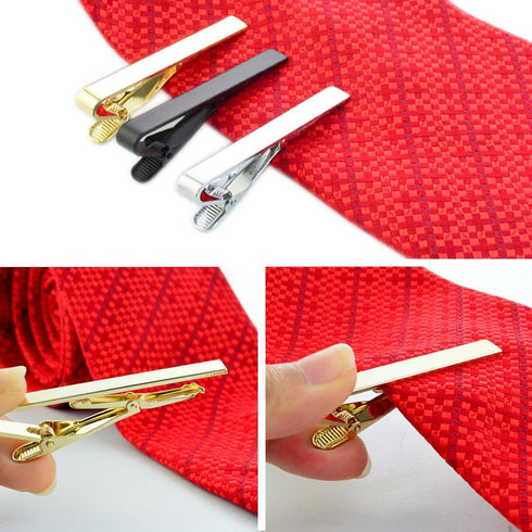 Lystaii 3pcs Tie Bar Clip, Tie Tack Pins Tie Clips 2.2 Inch for Men Fathers' Day Valentine's Day Gift...