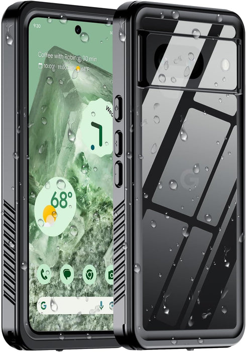 Design for Google Pixel 8 Case Waterproof, Dustproof Full Protection Case with Screen Protection Phone Case Cover for Google Pixel 8 (Black)......