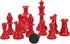 WE Games Color Bright Plastic Staunton Tournament Chess Pieces with 3.75 in. King - Half Chess Set of Chess Pieces Only, Red...