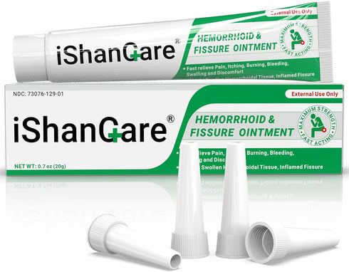 Hemorrhoid Cream, Hemorrhoid & Fissure Treatment Ointment Extra Strength, Relief Anal Pain, Itching, Bleeding, Swelling, Discomfort, Natural Herbs...
