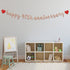 Rose Gold Happy 40th Anniversary Banner - for 40th Wedding Anniversary/Forty AF Party / 40th Birthday Party Decorations...