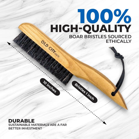 Clothes Brush Garment Brush-USA-Lint Brushes for Clothes, Lint Remover for Clothes 100% Boar Bristle Men's Wool Suit Brush, Suede, Furniture and U...