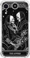 The Lovers Tarot Card Skull Black Case Compatible with iPhone XR, Trippy Psychedelic Aesthetic Tarot Card Cool Skeleton Case for iPhone XR,Trendy ...