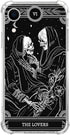 The Lovers Tarot Card Skull Black Case Compatible with iPhone XR, Trippy Psychedelic Aesthetic Tarot Card Cool Skeleton Case for iPhone XR,Trendy ...