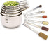 Simply Gourmet Measuring Cups and Spoons Set of 12, 304 Premium Stainless Steel, Stackable Cups Long Handle Spoons Fits Narrow Jars, Kitchen Gadge...