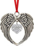 JUPPE Sympathy Gifts, Memorial Gifts for Loss of Loved One, Bereavement Thoughtful Gifts Angel Wings Christmas Tree Ornament, Half of My Heart is ...