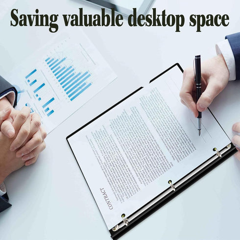 Telescoping 3 Ring Binder, Portable Plastic Binder with Telescoping Spine, 3 Ring Binder with Foldable Front Cover Holds 8.5" x 11" Paper for Scho...