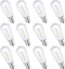 12Pack E17 LED Bulbs ST40 Replacement Light Bulbs, 0.6Watt Per Bulb, Waterproof Shatterproof Dimmable LED Replacement Bulbs for Indoor Outdoor Pat...