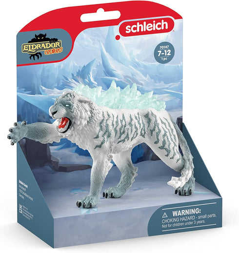 Schleich Eldrador Creatures Mythical Ice Tiger Action Figure - Featuring Ferocious and Fearsome Back Crystals, Durable Toy for Boys and Girls, Gif...