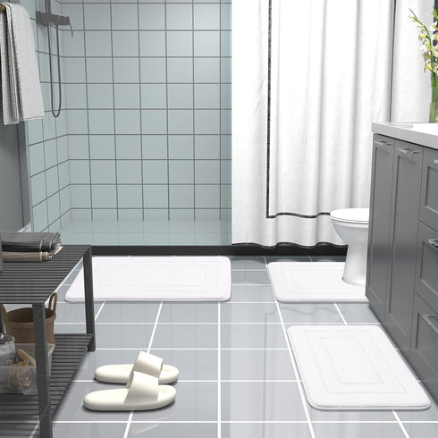Arotive Memory Foam Bathroom Rug Mat 30x20, Ultra Soft and Absorbent Bath Mat, Machine Wash Dry, Comfortable Bath Rug Carpet for Bathroom Floor, T...