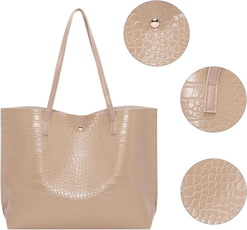 CHARMORE Tote Bags Leather Purses for Women Big Capacity Ladies Shoulder Handbags...