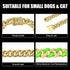 Dog Chain Cuban Collars,Walking Dog Metal Chain Choke Collar with Design Secure Buckle,Pet Cuban Crystal Collar Necklace Accessories for Small Med...