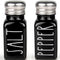 Black Salt and Pepper Shakers Set by Brighter Barns - Cute Black Kitchen Decor - Gothic or Halloween Kitchen Decor -Farmhouse Glass Shaker for Hom...