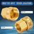 Boltigen 2PCS Brass Garden Hose Fittings, 3/4 GHT Female x 1/2 NPT Female Swivel Adapter, 3/4GHT to 1/2NPT Brass Swivel Pipe Connector for Garden...