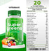 Vitamax Super Fruit and Vegetable Supplements – Organic Whole Superfood Vitamins & Minerals – 90 Veggie and 90 Fruit Capsules for Women, Men, and ...