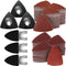156Pcs Oscillating Tool Sanding Pad Kit, 3Pcs Triangle Sanding Pads and 3Pcs Finger Sanding Pad, 150Pcs Sandpaper, for Wood/Plaster Polish Sanding...