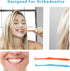 Single End Tufted Toothbrush, 5 Pcs Interspace Tooth Brush Tapered Trim Tooth Cleaner Interdental Toothbrush Tuft Gap Toothbrush for Orthodontic D...