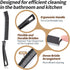 3Pcs Hard Bristle Crevice Cleaning Brush, Multifunctional Grout Cleaner Brush, Thin Gap Cleaning Brush Set, Small Cleaning Tools for Household Use...