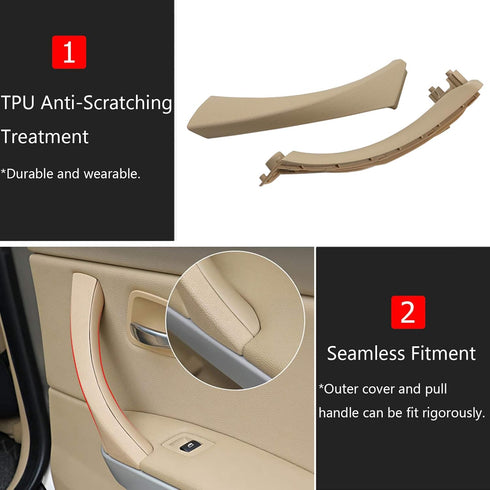 Jaronx for BMW 3 Series E90/E91 Door Handle Replacement Kit, Passenger Side Outer Cover+Door Pull Handles for BMW 316 318 320 323 325 328 330 335 ...