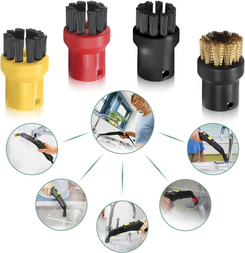 ilovelife Replacement Dust Remove Steam Cleaning Brush Small Round Brushes for Karcher SC1 SC2 SC3 SC4 SC5 SC7 CTK10...