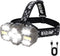 Headlamp Rechargeable, 14 LED 22000 High Lumen Super Bright Head Lamp with Red Light, Waterproof Lightweight Head Light, 8+2 Modes Forehead Head F...