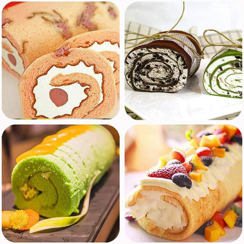 2 pcs Swiss Roll Cake Mat Pad Baking Tool Pastry Tools Silicone Nonstick Baking Rug Mat Silicone Mould...