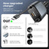 OHLPRO Retractable Car Charger 4 in1, 80W Fast Charge Car Charger Adapter with Retractable Cable Type-C & Lightning and 2 Charge Port USB C/USB A ...