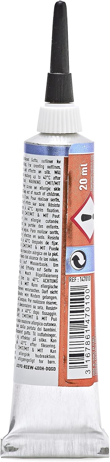 Pebeo Setasilk Silk Painting Water Based Gutta 20-Milliliter Tube, Copper...
