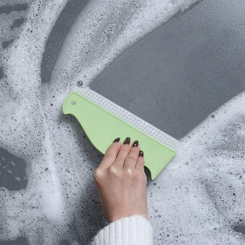 3 Pack Silicone Glass Shower Squeegee, Mirror Cleaner Kitchen Sink Cleaner for Glass Doors Window Cleaning and Mirror Squeegee...