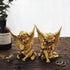 lemonadeus Gold Angels Resin Cherubs Statue Figurine Indoor Outdoor Home Garden Decoration Adorable Angel Sculpture Cute Angel Collection Wings An...