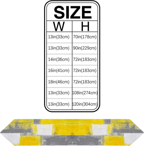 Yellow and Gray Table Runner Farmhouse Style Burlap Table Runner Abstract Modern Art Painting Table Runners for Family Kitchen Dinning Table Decor...