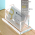SANRUI Clear Horizontal Business Card Holder Stand for Desk, Acrylic Desktop Display Name Cards Holders Organizer Storage Rack,for Exhibition, Hom...