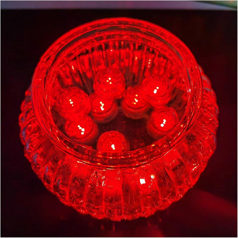 Submersible LED Lights Flameless Tea Light Waterproof Candle Vase Lights for Party Wedding Decorations Underwater Vases Light Fish Tanks Swimming ...