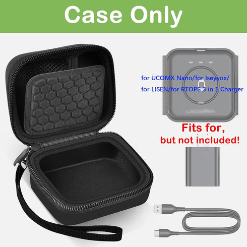 Carrying Case for Iseyyox/for Ucomx Nano 3 in 1 Foldable Magnetic Wireless Charger Dock, Also Holds for LISEN/for RTOPS Travel Charging Pad Statio...