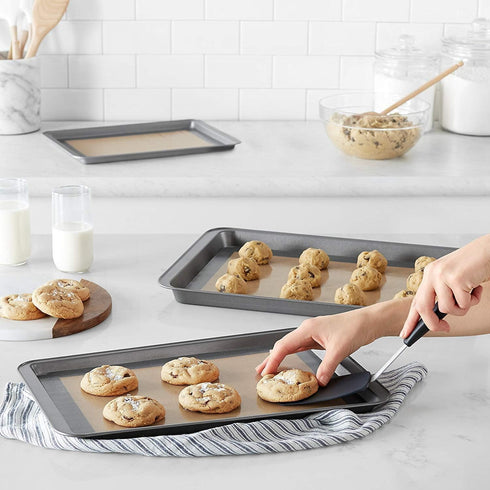 Premium Non Stick Silicone Baking Mats Quarter Sheet Toaster Oven Liner Small,Set Of 2 Mats (Size 8.5" - 11.5")...
