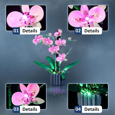 LED Light Kit for Lego 10311 Orchid Plant Decor Set, Compatible with Lego 10311 Building Blocks Model(Not Include Blocks Set)...