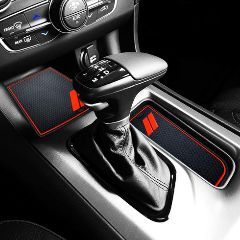 HAMSAM for Dodge Charger Accessories 2015-2021 Anti Dust Cup Holder Inserts, Door Pocket Liners and Center Console Liner Mats Premium Custom Inter...