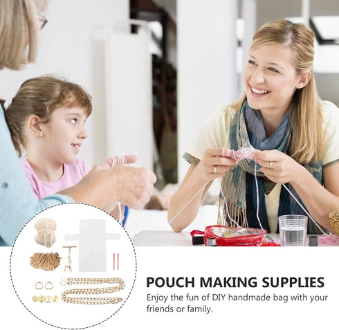 ABOOFAN 1 Set DIY Cross Stitch Purse Needlepoint Kits for Beginners Make a Cute Crossbody Purse Cross Stitch Kits for Kids and Adults Khaki...