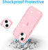 JJGoo Compatible with iPhone 15 Case Glitter, Clear Transparent Soft TPU Sparkle Anti-Scratch Shockproof Protective Phone Bumper, Women Girls Slim...